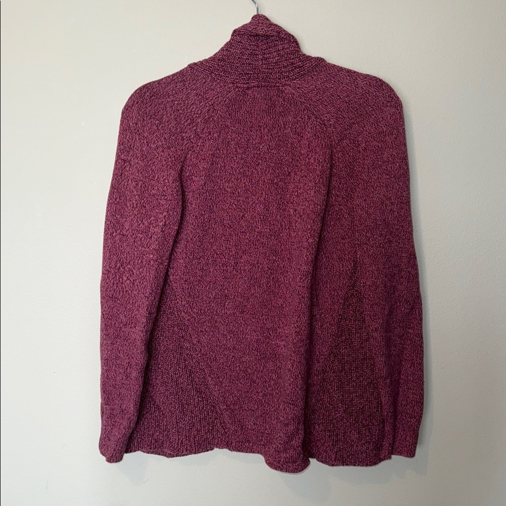 LL Bean Open Pink Knit Cardigen Women Small Warm Soft Cozy Woven Coastal Grandma - Picture 4 of 8